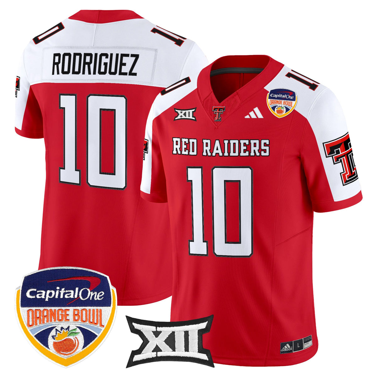 Men's Texas Tech Red Raiders 2025 Orange Bowl Vapor Limited Jersey V2 - All Stitched