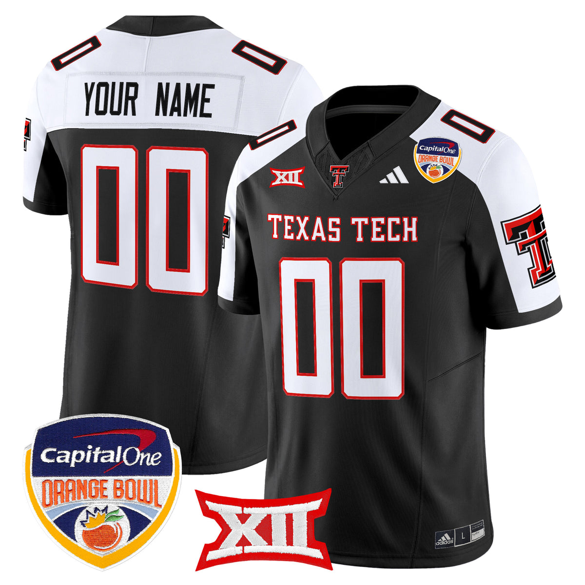 Texas Tech Red Raiders 2025 Orange Bowl Vapor Limited Custom Jersey V2 - All Stitched