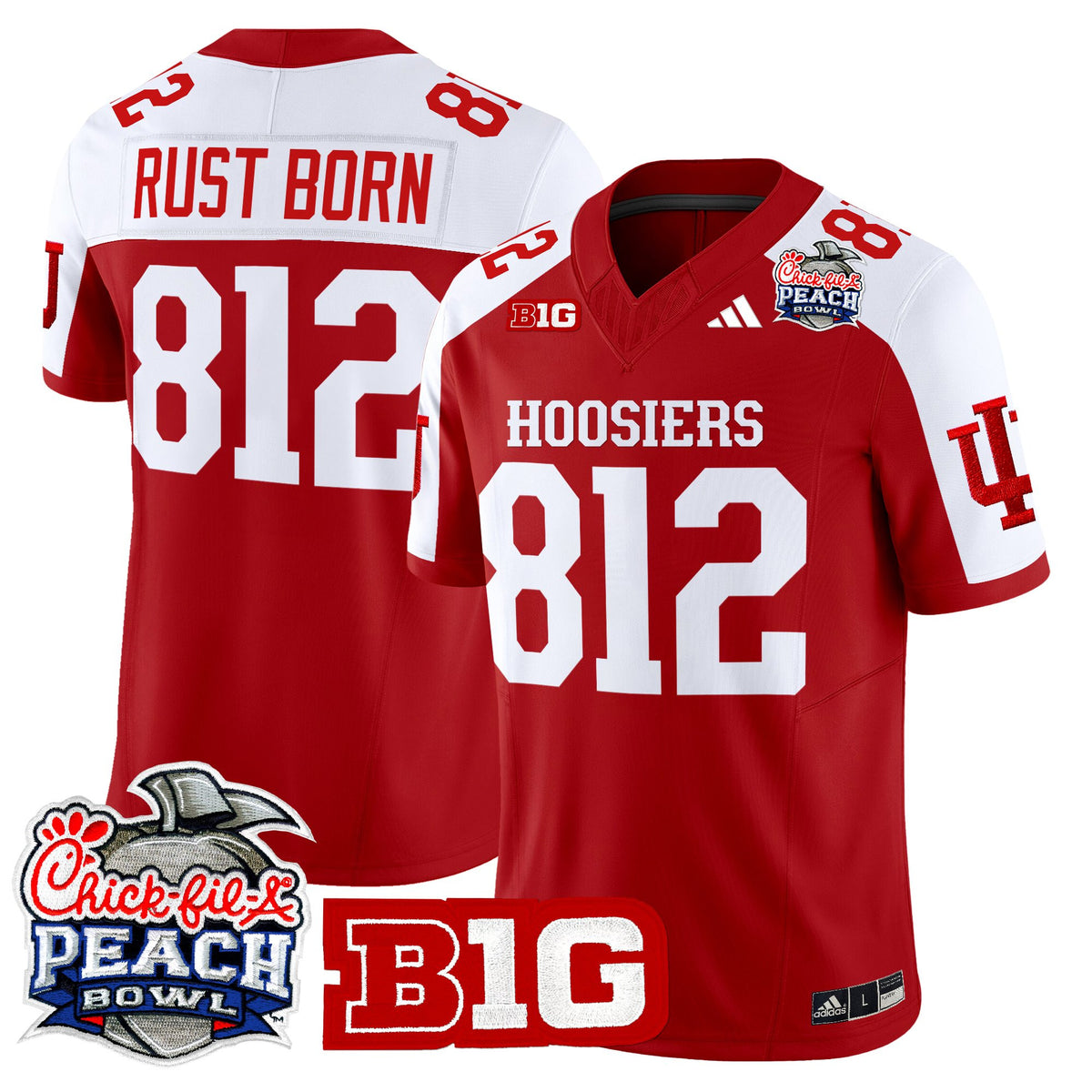 Men's Indiana Hoosiers 2026 Peach Bowl Vapor Limited Jersey - All Stitched