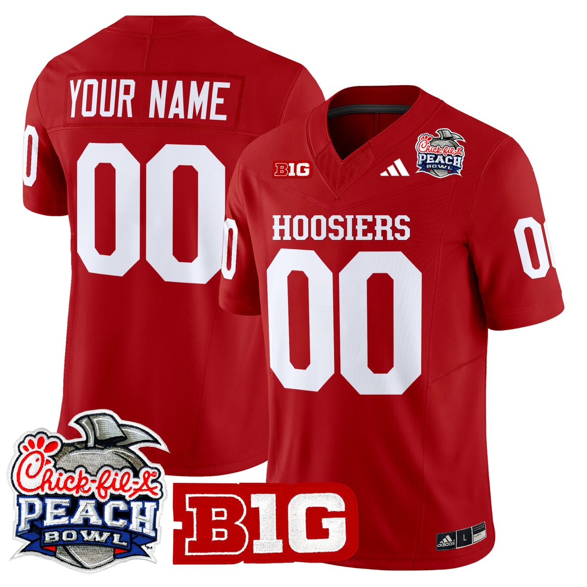 Indiana Hoosiers 2026 Peach Bowl Vapor Limited Custom Jersey - All Stitched