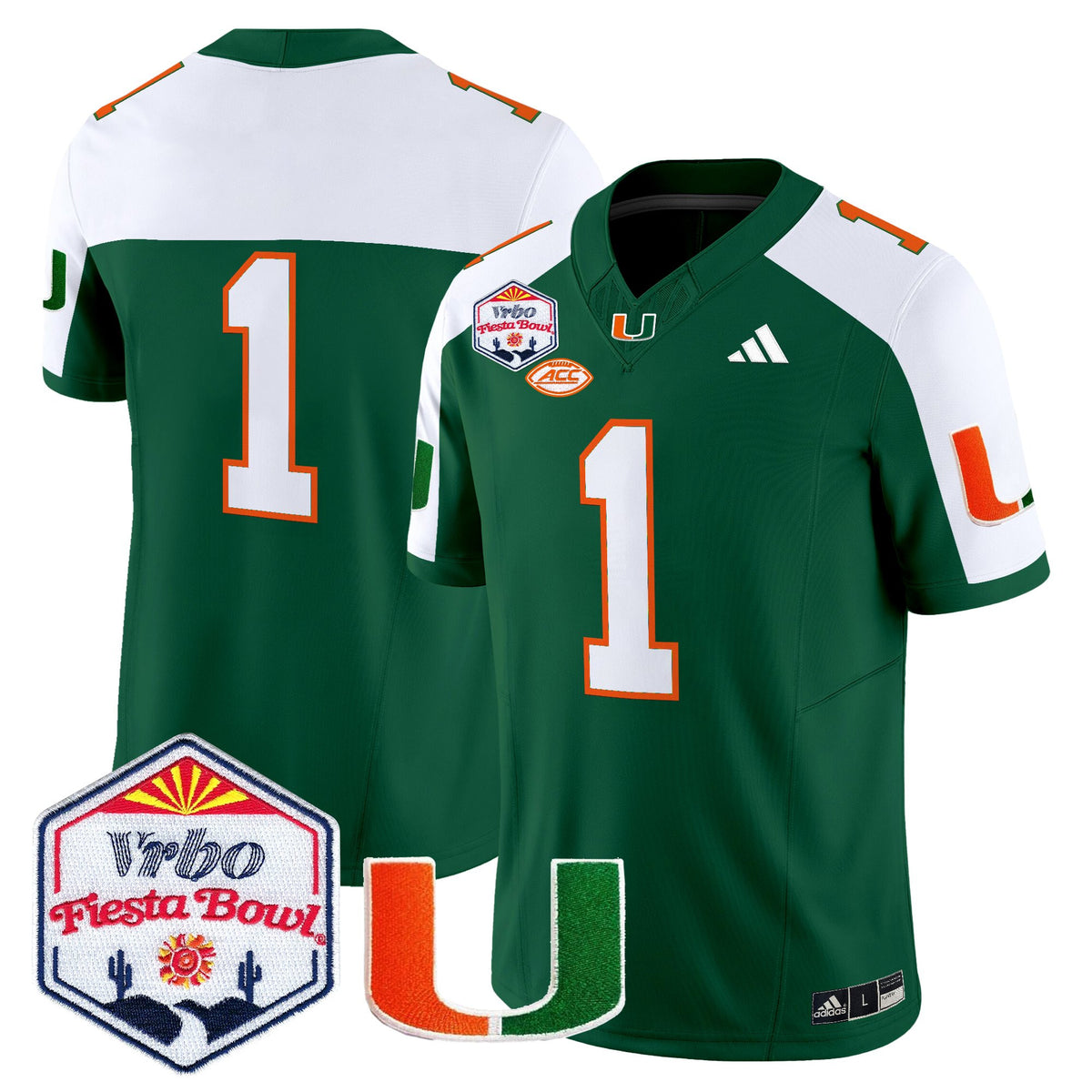 Men's Miami Hurricanes 2026 The Fiesta Bowl Vapor Limited Jersey - All Stitched