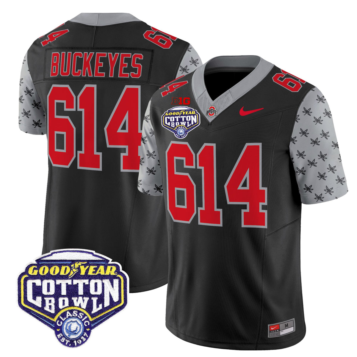 Men's Ohio State Buckeyes 2025 Cotton Bowl Patch Vapor Limited Jersey - All Stitched