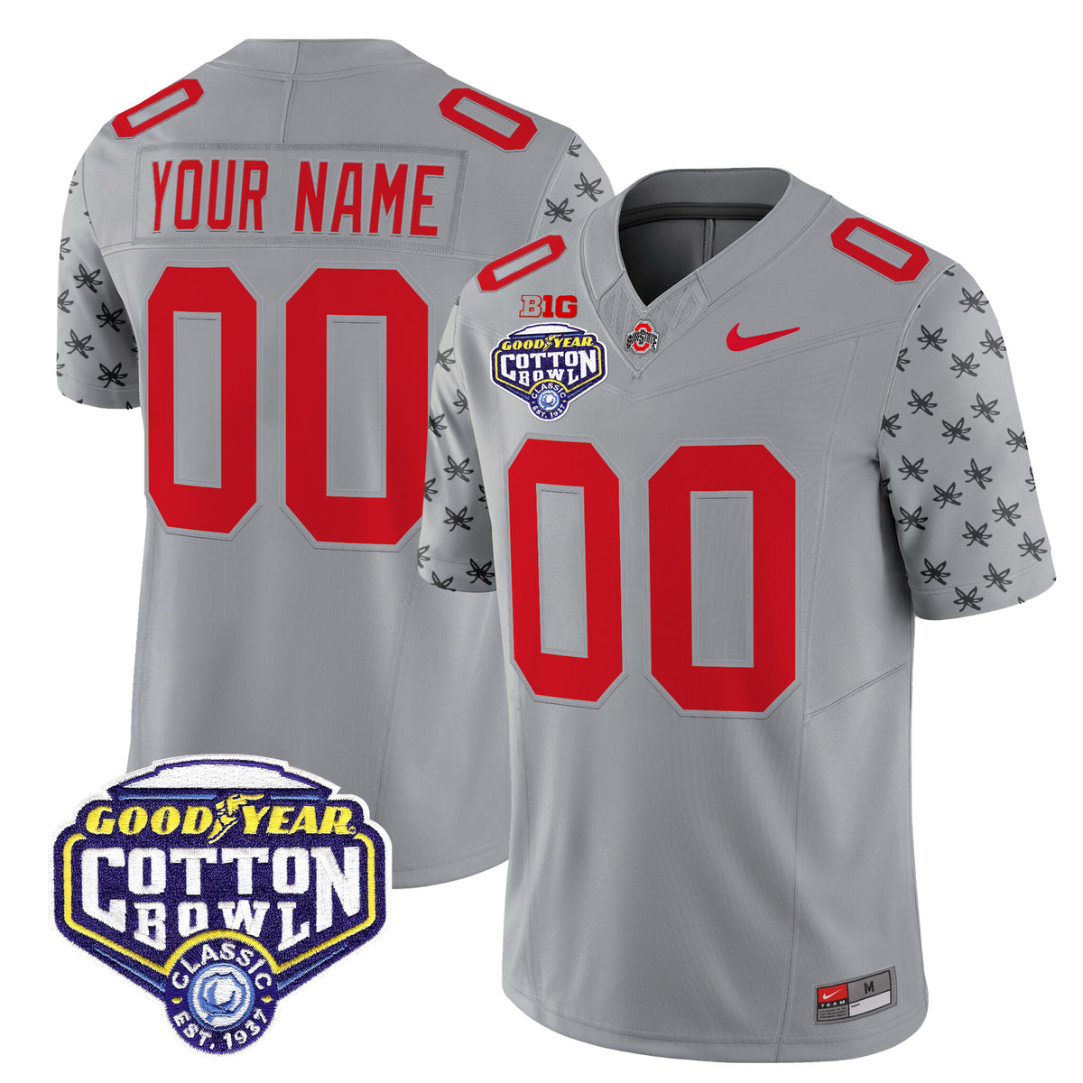 Ohio State Buckeyes 2025 Cotton Bowl Patch Vapor Limited Custom Jersey - All Stitched