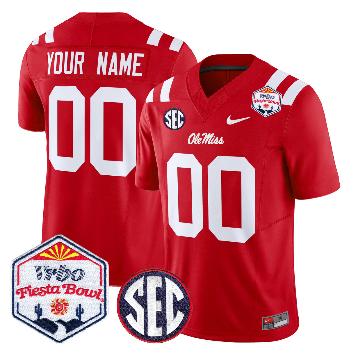 Ole Miss Rebels 2026 The Fiesta Bowl Vapor Limited Custom Jersey - All Stitched