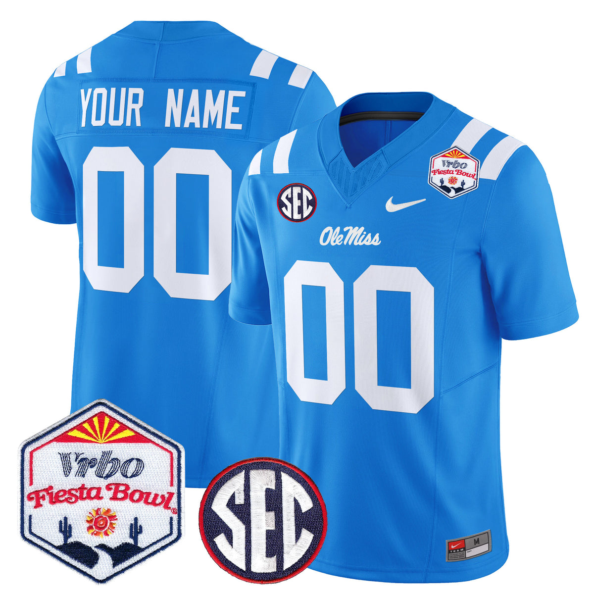 Ole Miss Rebels 2026 The Fiesta Bowl Vapor Limited Custom Jersey - All Stitched