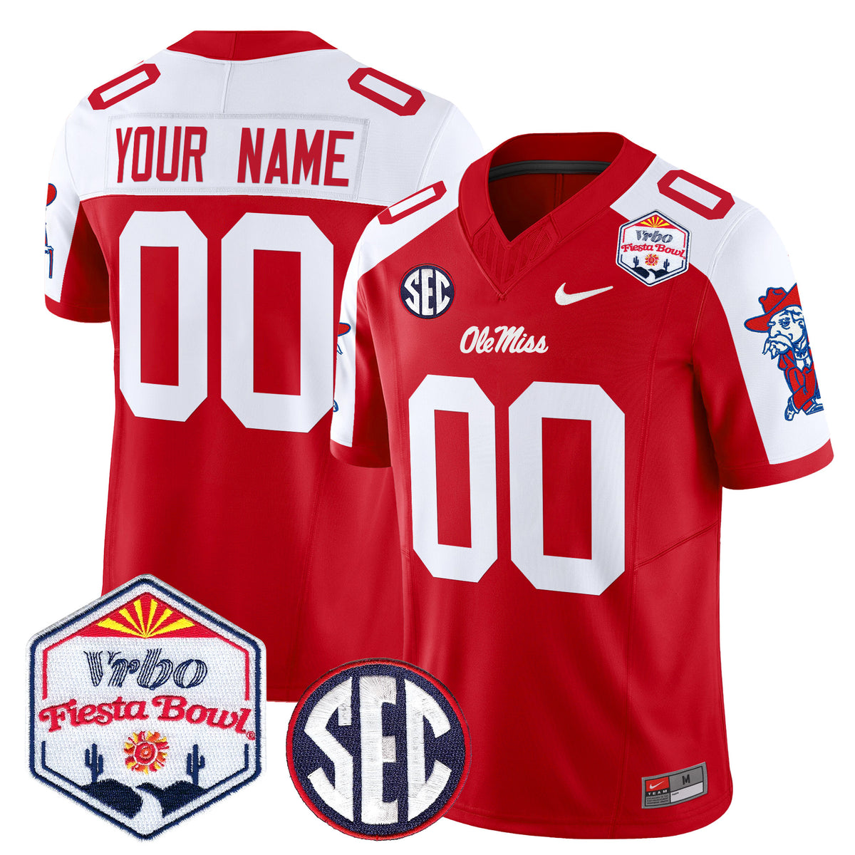 Ole Miss Rebels 2026 The Fiesta Bowl Vapor Limited Custom Jersey - All Stitched