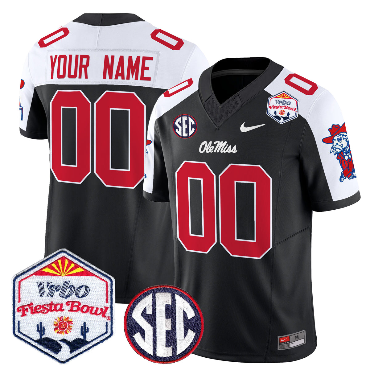 Ole Miss Rebels 2026 The Fiesta Bowl Vapor Limited Custom Jersey - All Stitched