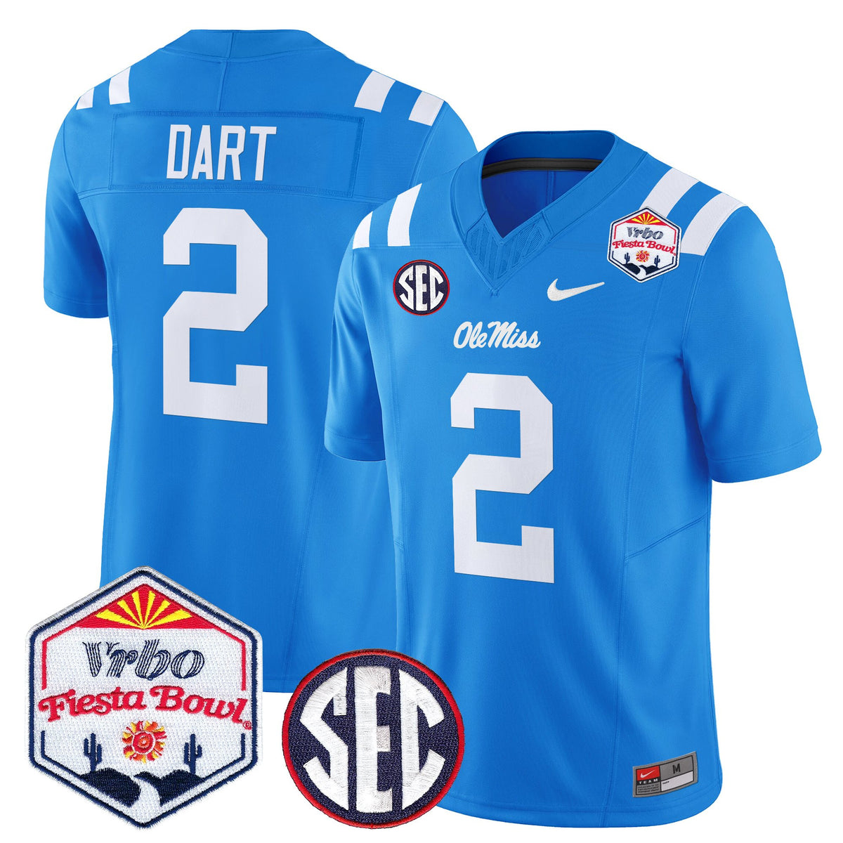Men's Ole Miss Rebels 2026 The Fiesta Bowl Vapor Limited Jersey - All Stitched