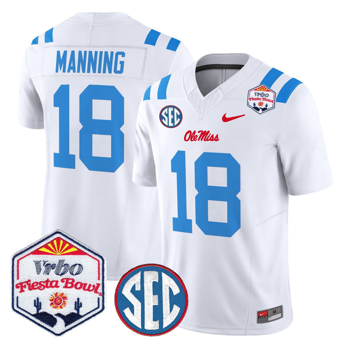 Men's Ole Miss Rebels 2026 The Fiesta Bowl Vapor Limited Jersey - All Stitched