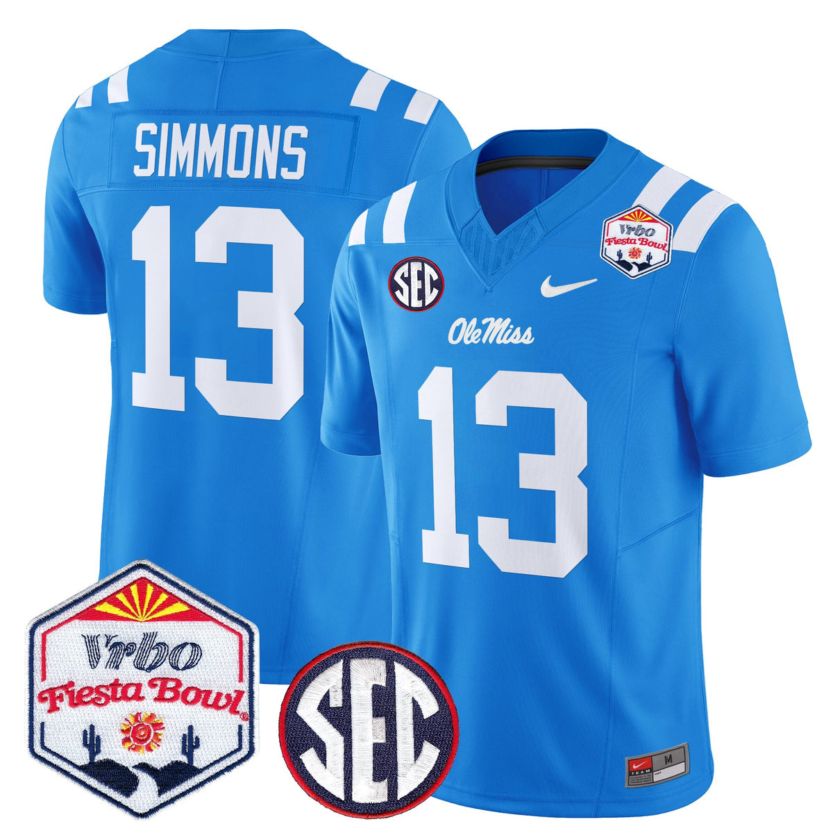 Men's Ole Miss Rebels 2026 The Fiesta Bowl Vapor Limited Jersey - All Stitched