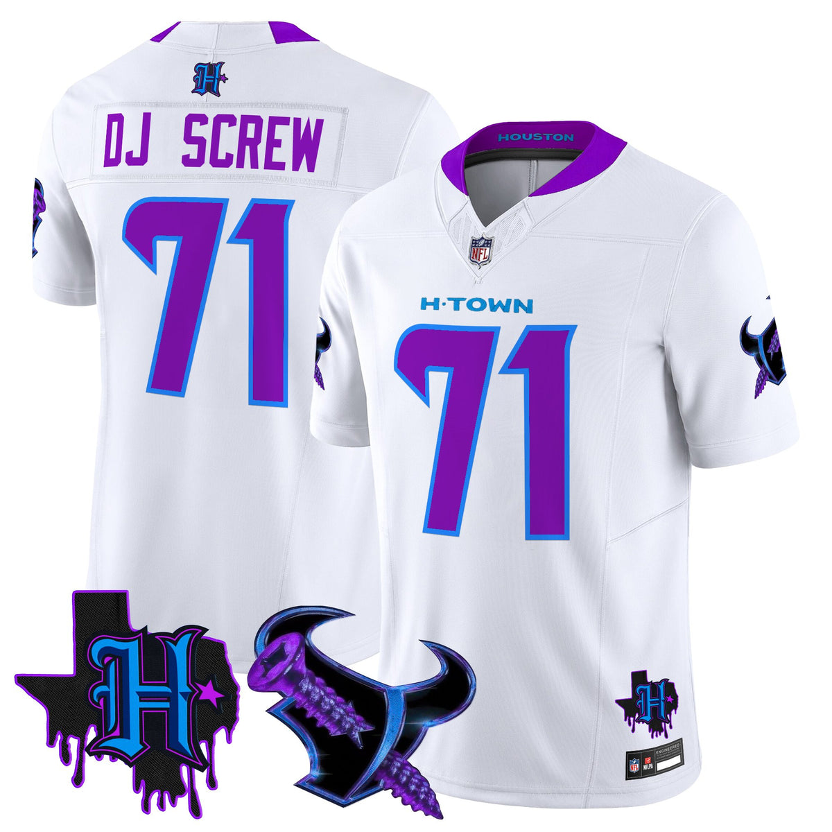 Men's Houston Texans DJ Screw Vapor Limited Jersey - All Stitched
