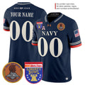 Navy Midshipmen 250th Anniversary Vapor Limited Custom Jersey - 2026 Liberty Bowl Patch - Stitched