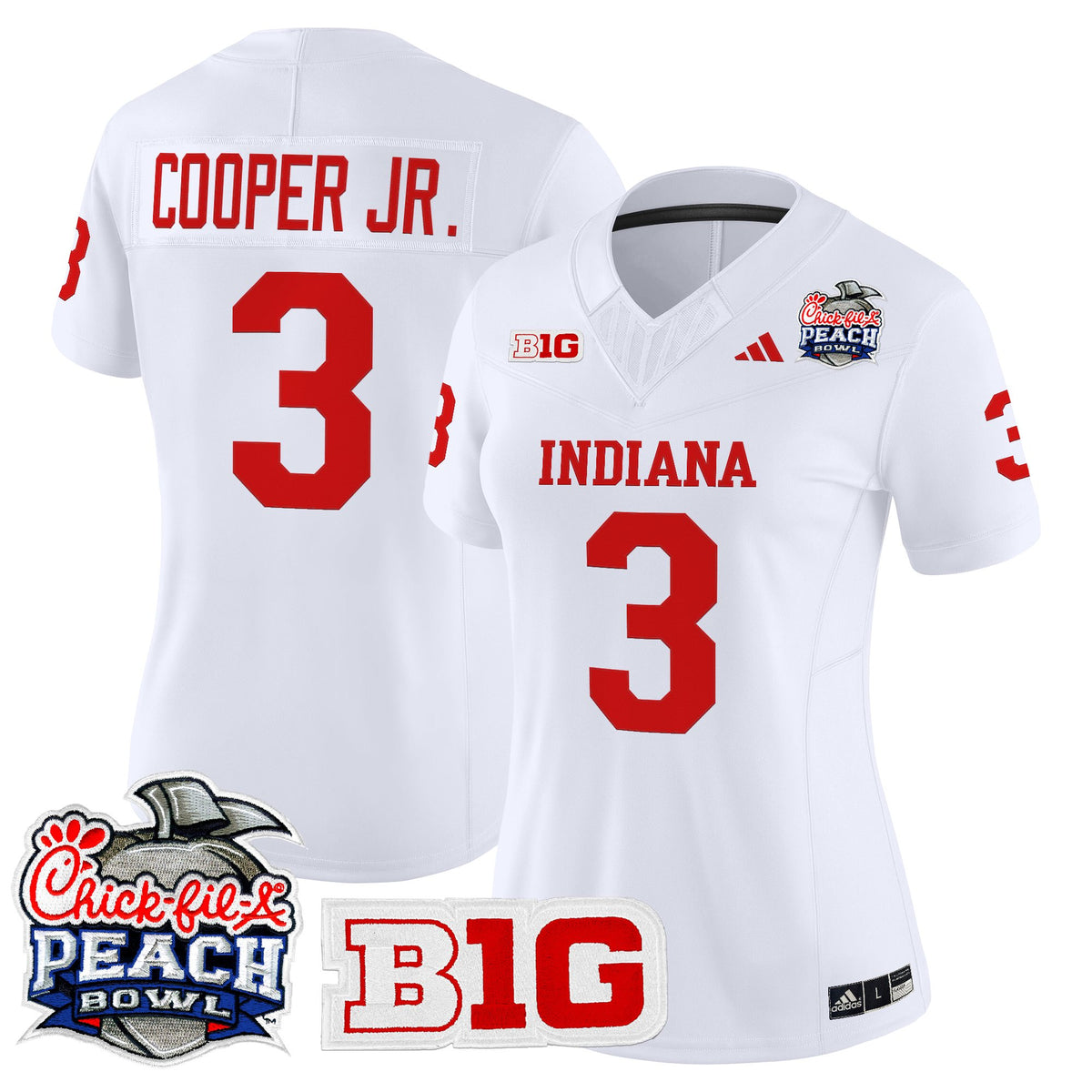 Women's Indiana Hoosiers 2026 Peach Bowl Vapor Limited Jersey - All Stitched