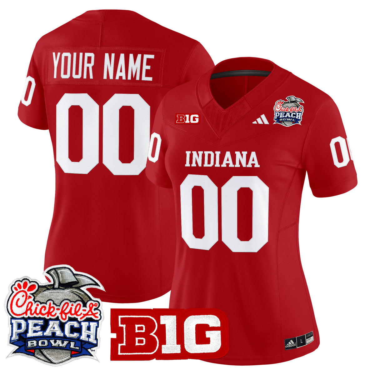 Indiana Hoosiers 2026 Peach Bowl Vapor Limited Custom Jersey - All Stitched