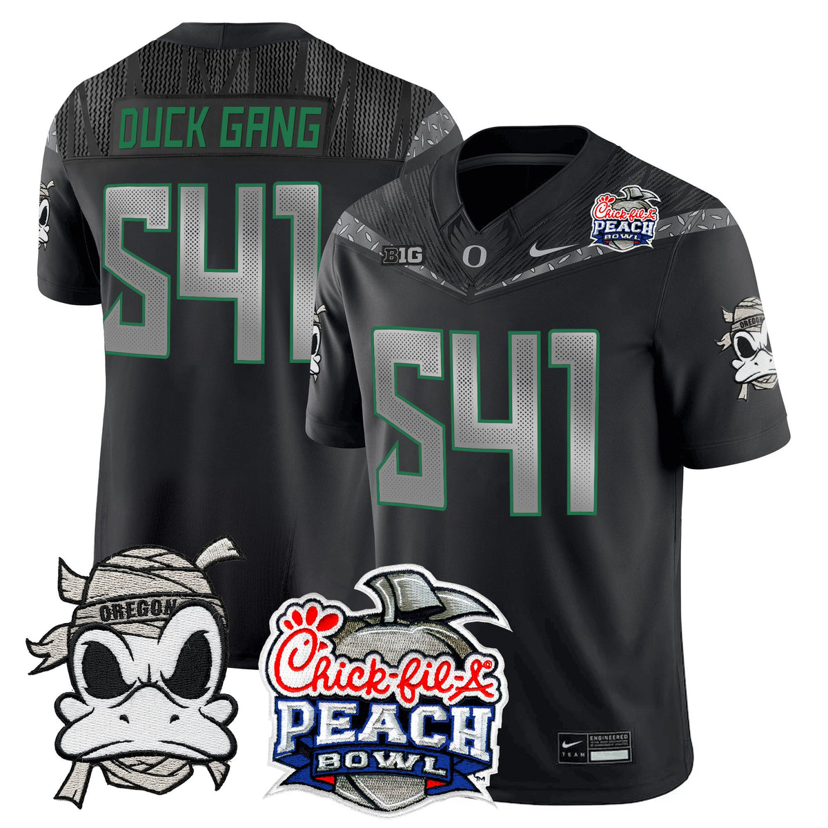 Men's Oregon Ducks "Mummy Duck" Vapor Limited Jersey - 2026 Peach Bowl Patch - All Stitched
