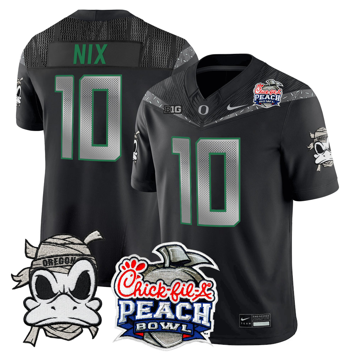Men's Oregon Ducks "Mummy Duck" Vapor Limited Jersey - 2026 Peach Bowl Patch - All Stitched
