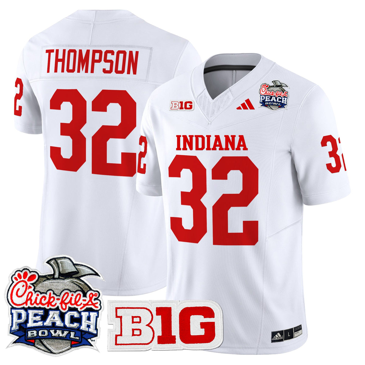 Men's Indiana Hoosiers 2026 Peach Bowl Vapor Limited Jersey V2 - All Stitched