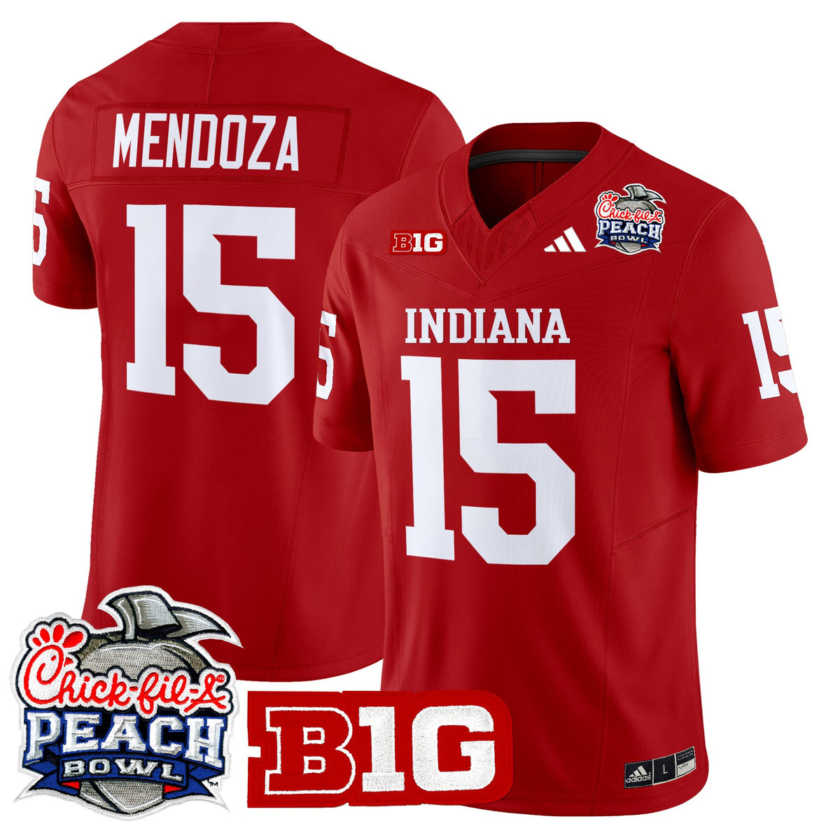 Men's Indiana Hoosiers 2026 Peach Bowl Vapor Limited Jersey V2 - All Stitched