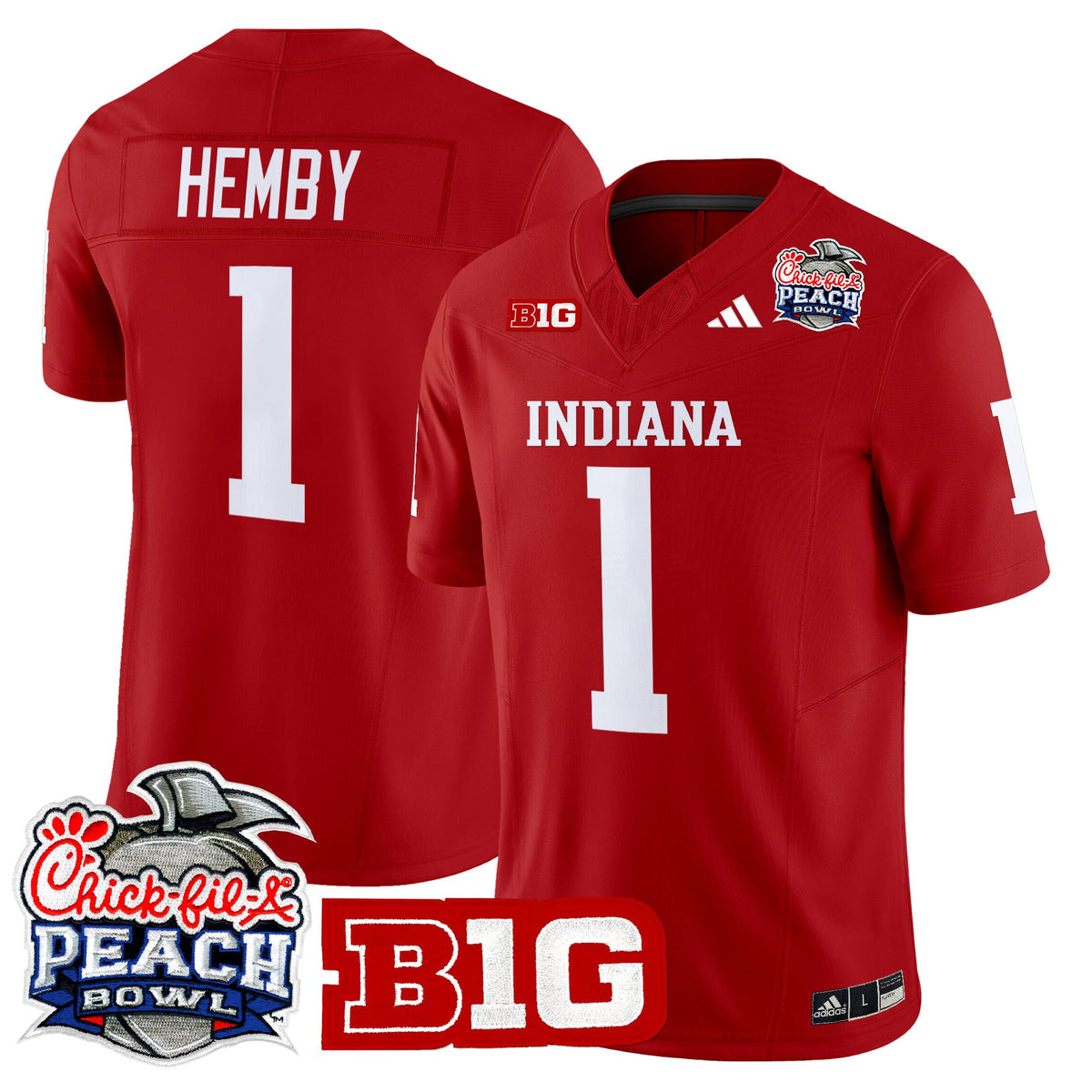 Men's Indiana Hoosiers 2026 Peach Bowl Vapor Limited Jersey V2 - All Stitched