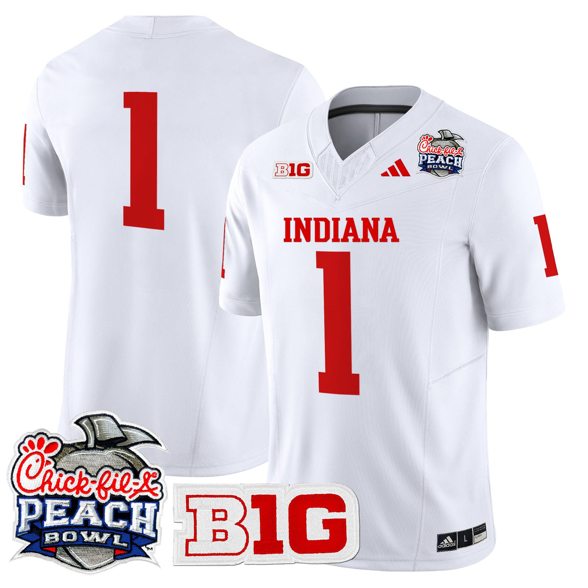 Men's Indiana Hoosiers 2026 Peach Bowl Vapor Limited Jersey V2 - All Stitched
