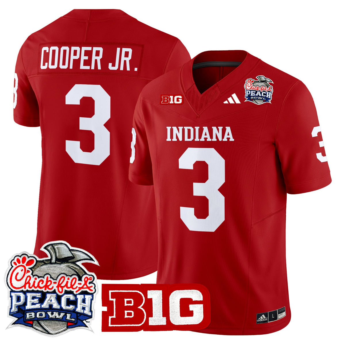 Men's Indiana Hoosiers 2026 Peach Bowl Vapor Limited Jersey V2 - All Stitched