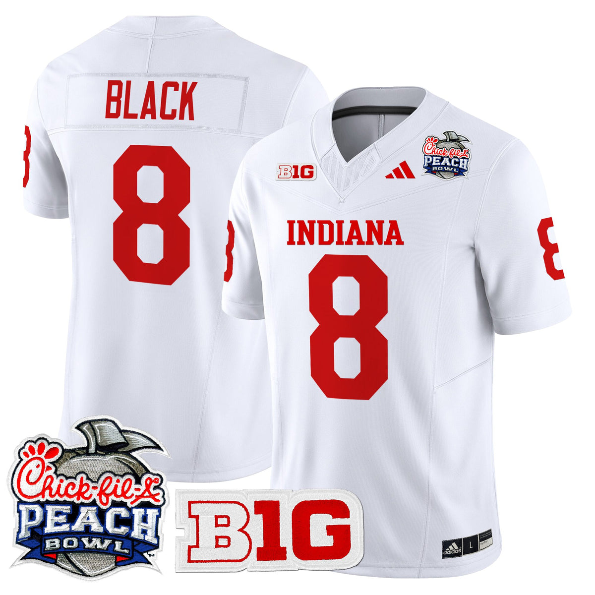 Men's Indiana Hoosiers 2026 Peach Bowl Vapor Limited Jersey V2 - All Stitched