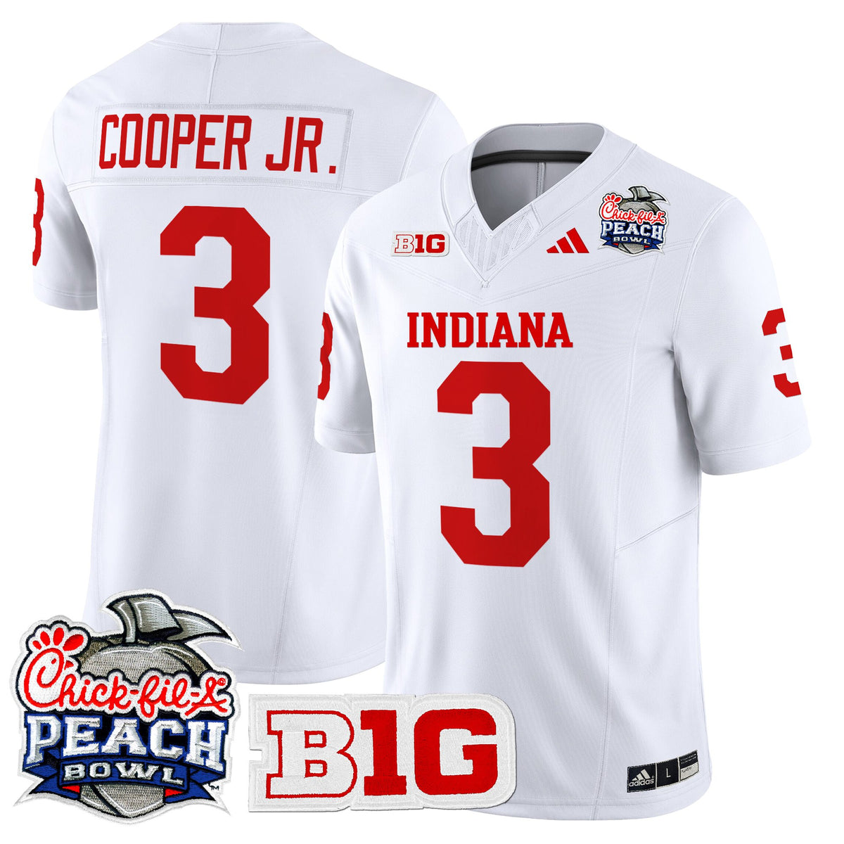 Men's Indiana Hoosiers 2026 Peach Bowl Vapor Limited Jersey V2 - All Stitched