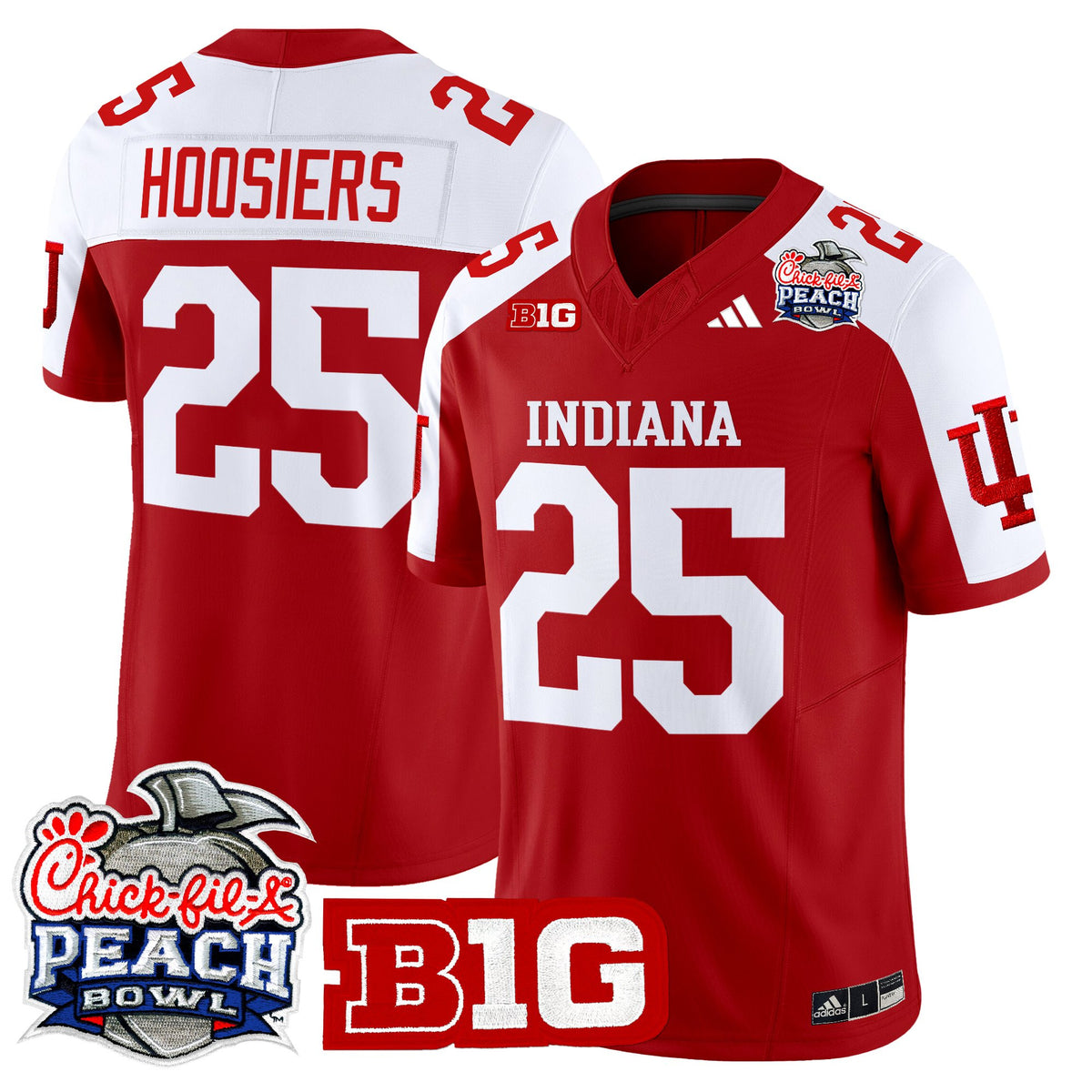 Men's Indiana Hoosiers 2026 Peach Bowl Vapor Limited Jersey V2 - All Stitched