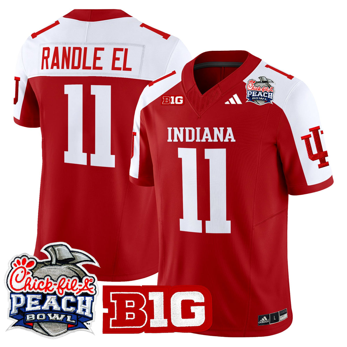 Men's Indiana Hoosiers 2026 Peach Bowl Vapor Limited Jersey V2 - All Stitched