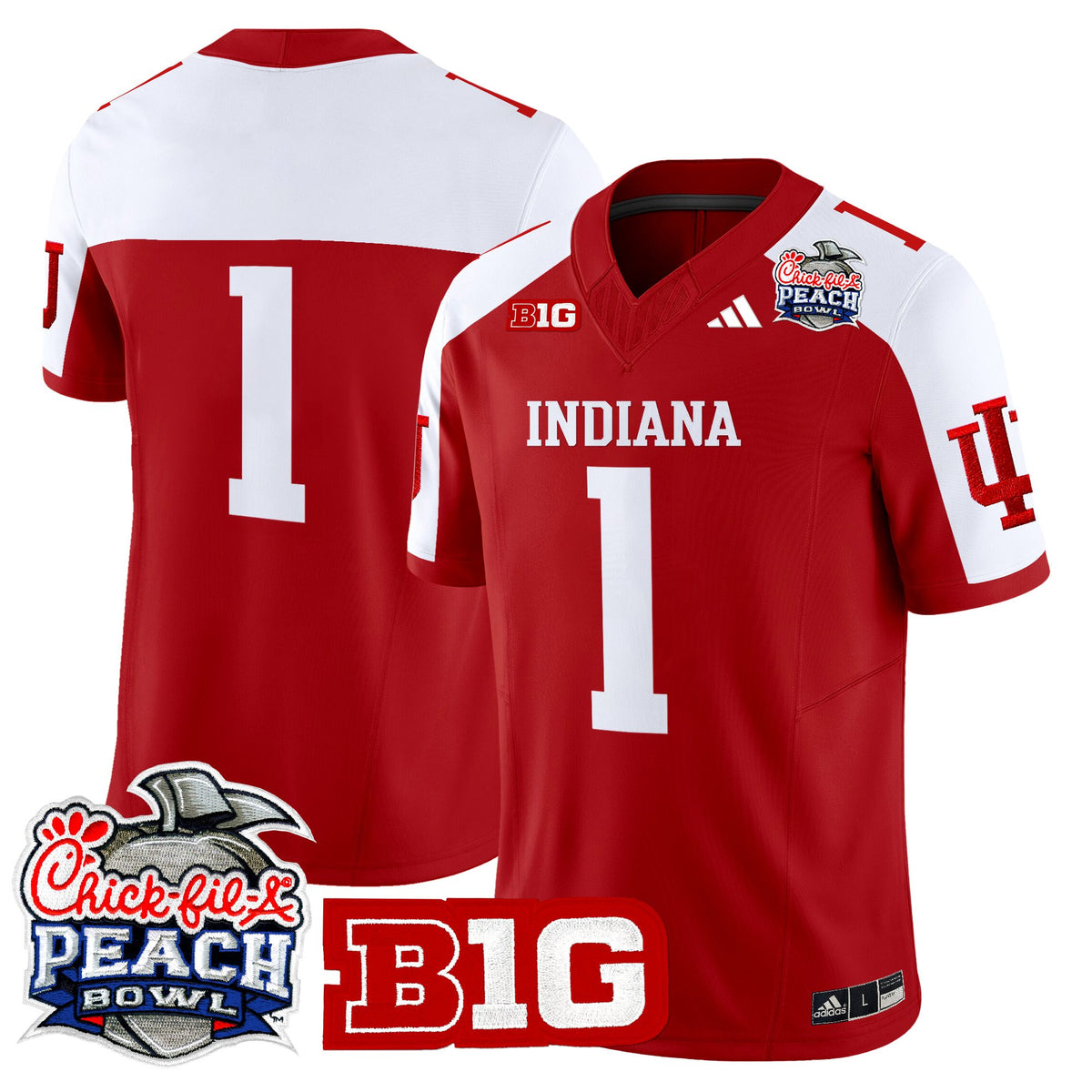Men's Indiana Hoosiers 2026 Peach Bowl Vapor Limited Jersey V2 - All Stitched