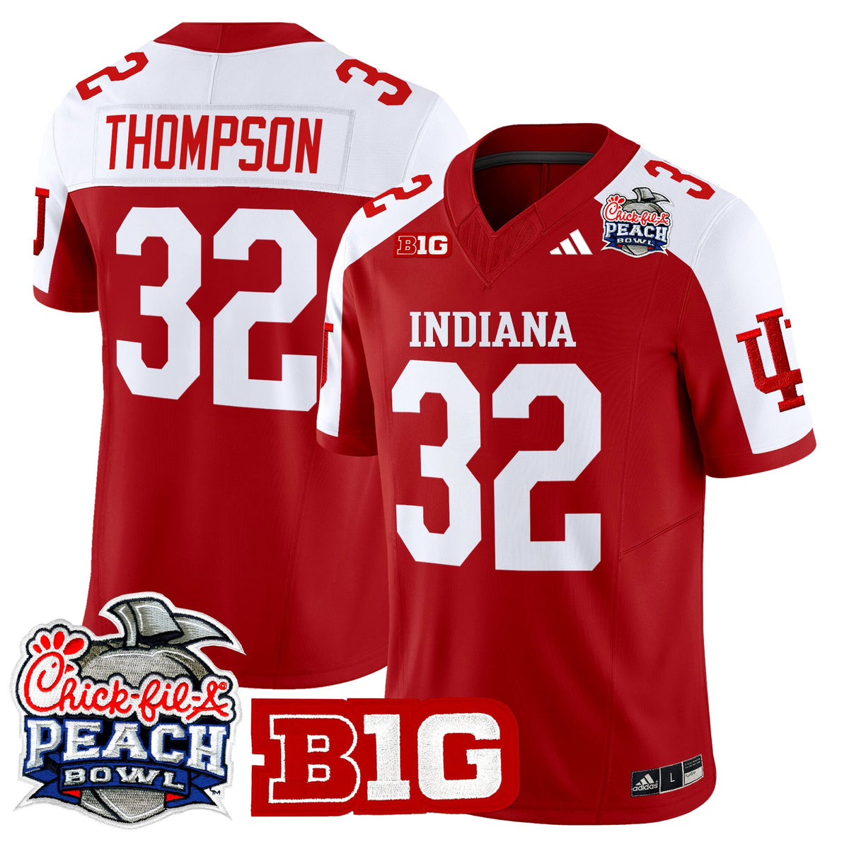 Men's Indiana Hoosiers 2026 Peach Bowl Vapor Limited Jersey V2 - All Stitched