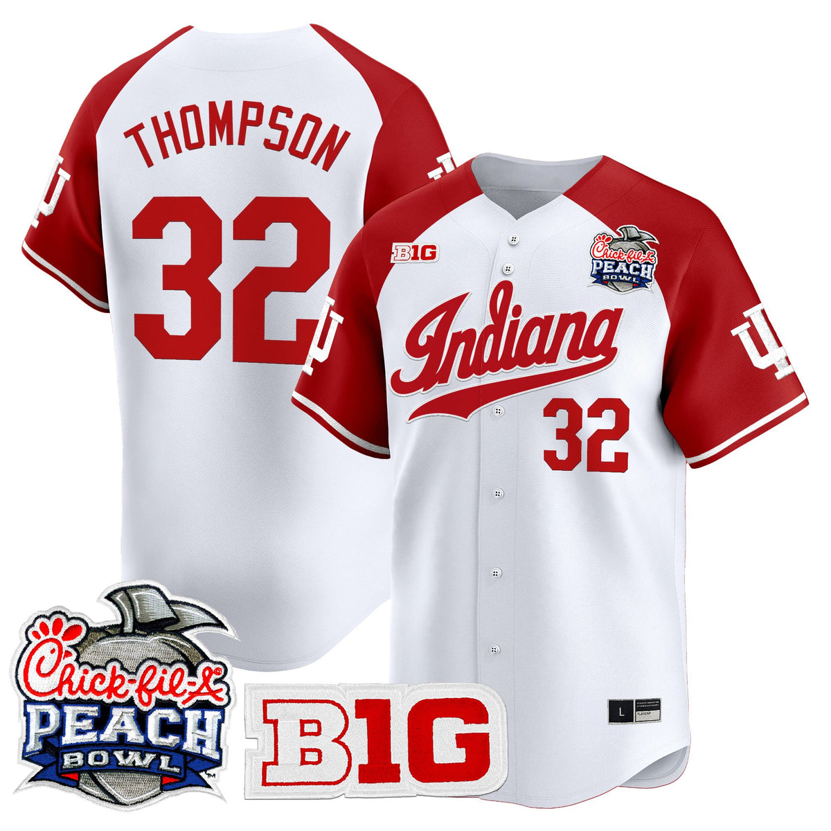 Men's Indiana Hoosiers 2026 Peach Bowl Vapor Baseball Jersey - All Stitched