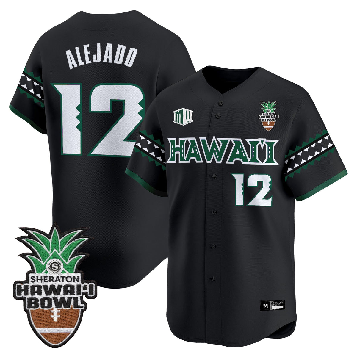 Men's Hawai'i Rainbow Warriors 2025 Hawai'i Bowl Vapor Baseball Jersey - All Stitched