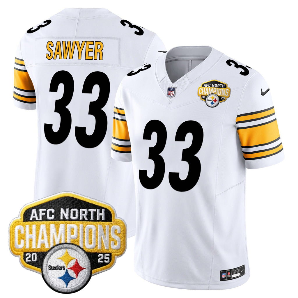 Men's Pittsburgh Steelers 2025 AFC North Division Champions Vapor Limited Jersey - All Stitched