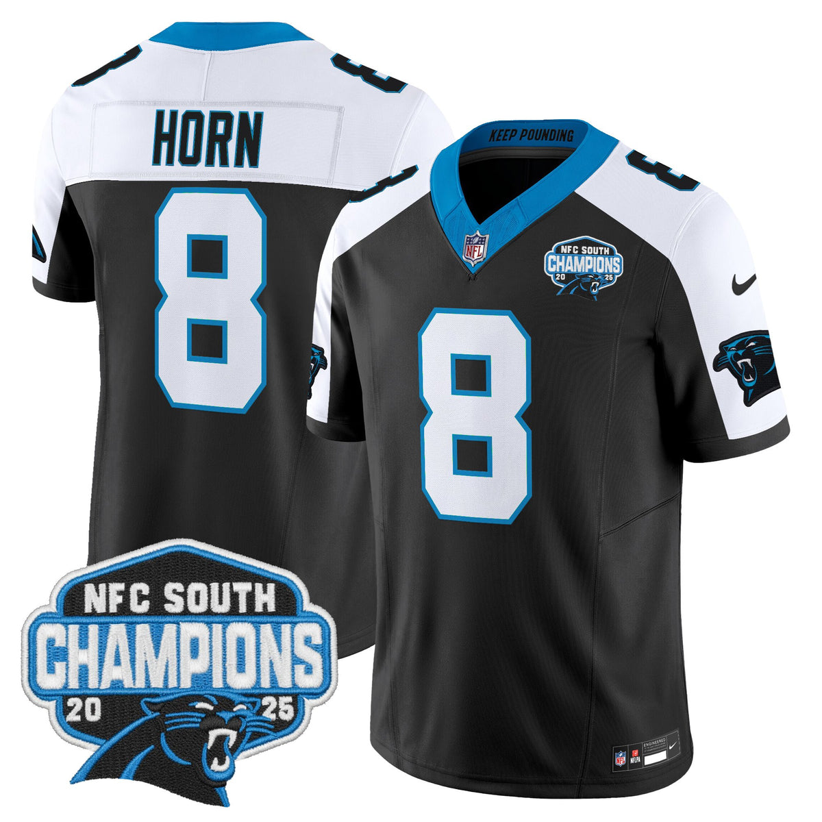 Men's Carolina Panthers 2025 NFC South Division Champions Vapor Limited Jersey - All Stitched