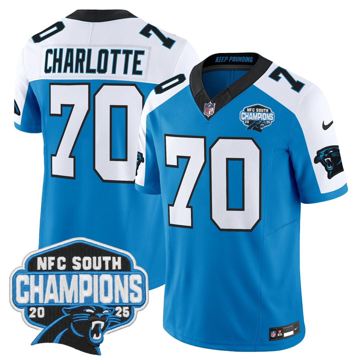 Men's Carolina Panthers 2025 NFC South Division Champions Vapor Limited Jersey - All Stitched