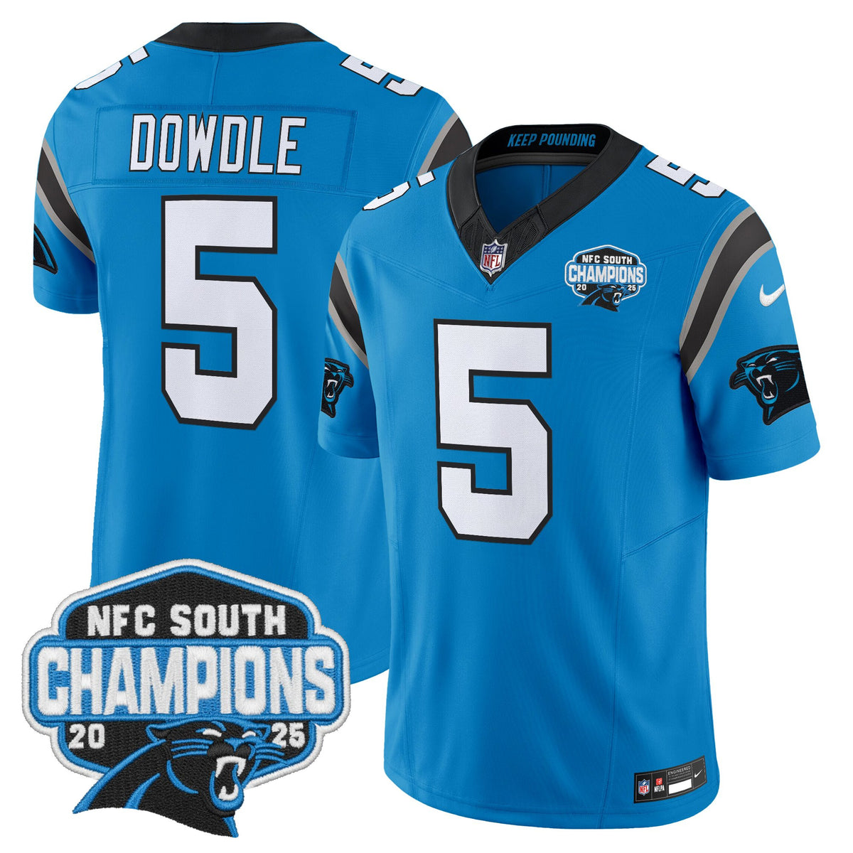 Men's Carolina Panthers 2025 NFC South Division Champions Vapor Limited Jersey - All Stitched