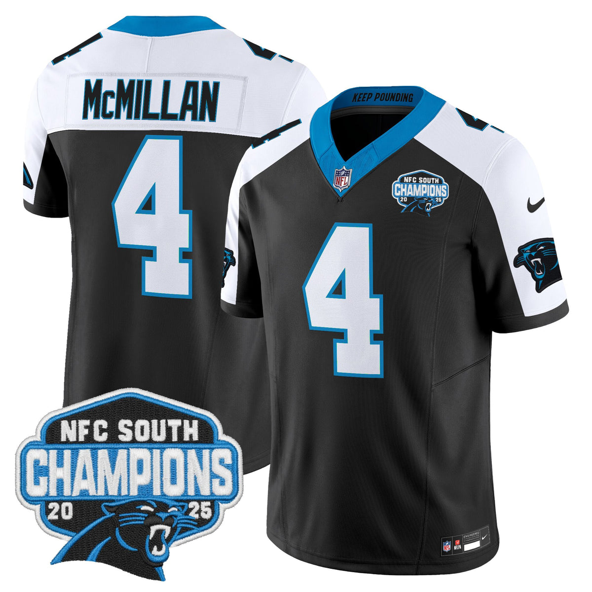 Men's Carolina Panthers 2025 NFC South Division Champions Vapor Limited Jersey - All Stitched
