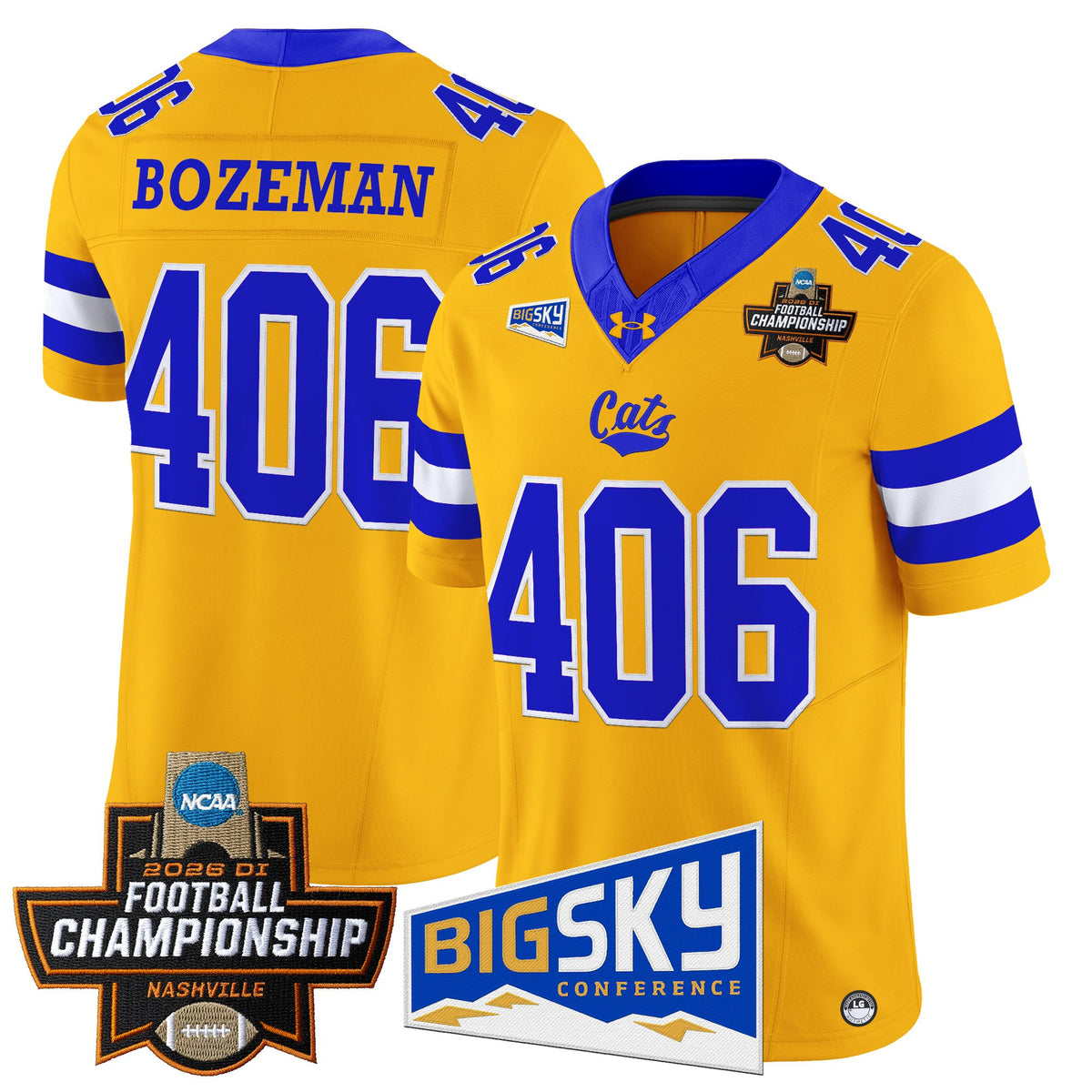 Men's Montana State Bobcats 2026 Football Championship Vapor Limited Jersey - All Stitched