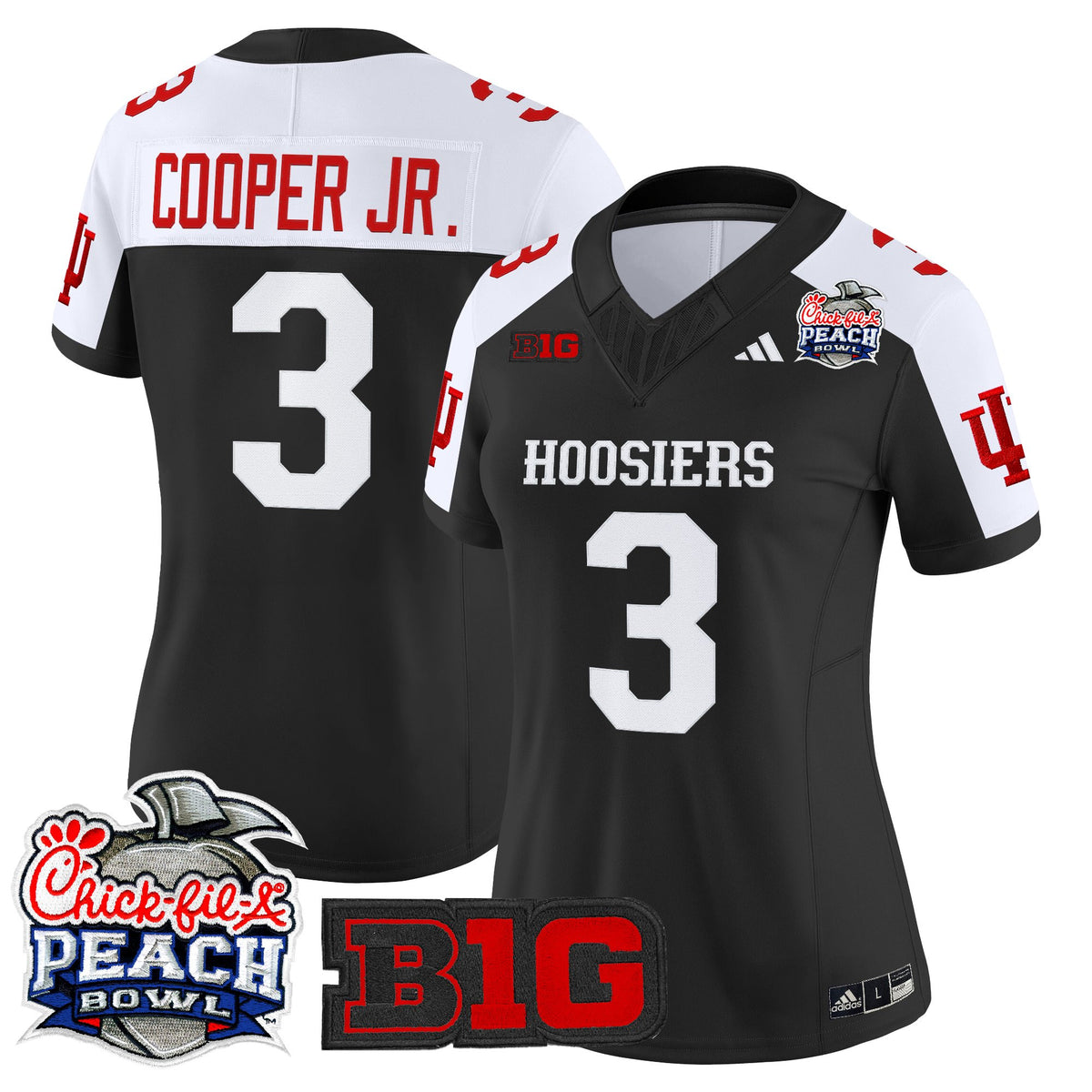 Women's Indiana Hoosiers 2026 Peach Bowl Vapor Limited Jersey V2 - All Stitched