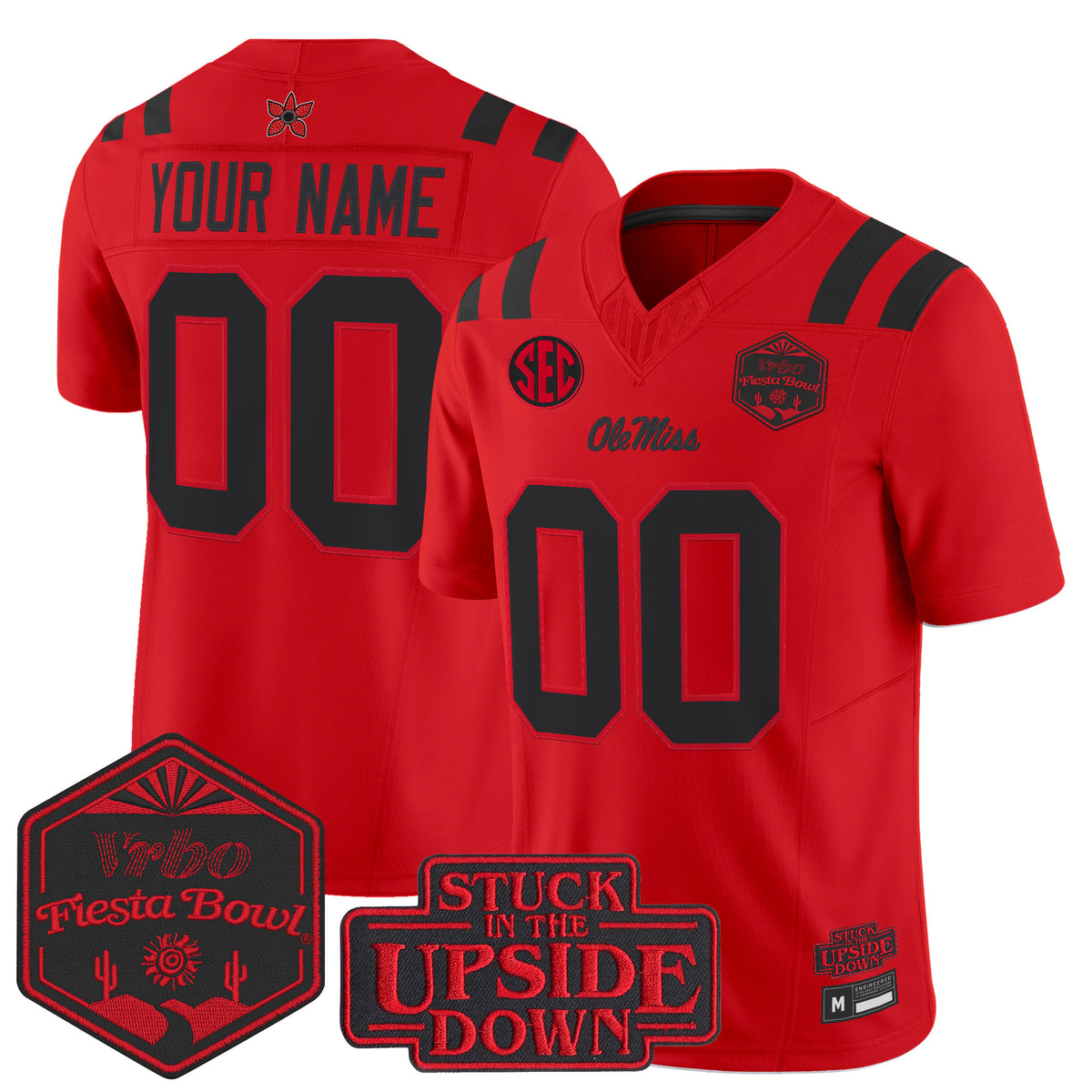 Ole Miss Rebels 'Stranger Things Edition' Vapor Limited Custom Jersey - 2026 The Fiesta Bowl - All Stitched