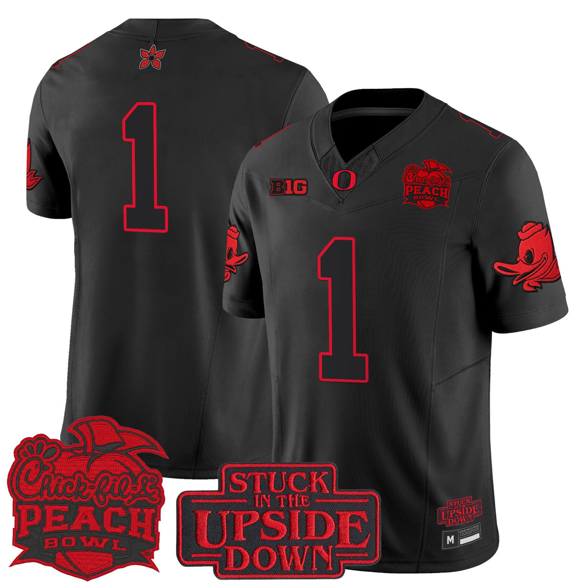 Oregon Ducks 'Stranger Things Edition' Vapor Limited Jersey - 2026 Peach Bowl Patch - All Stitched