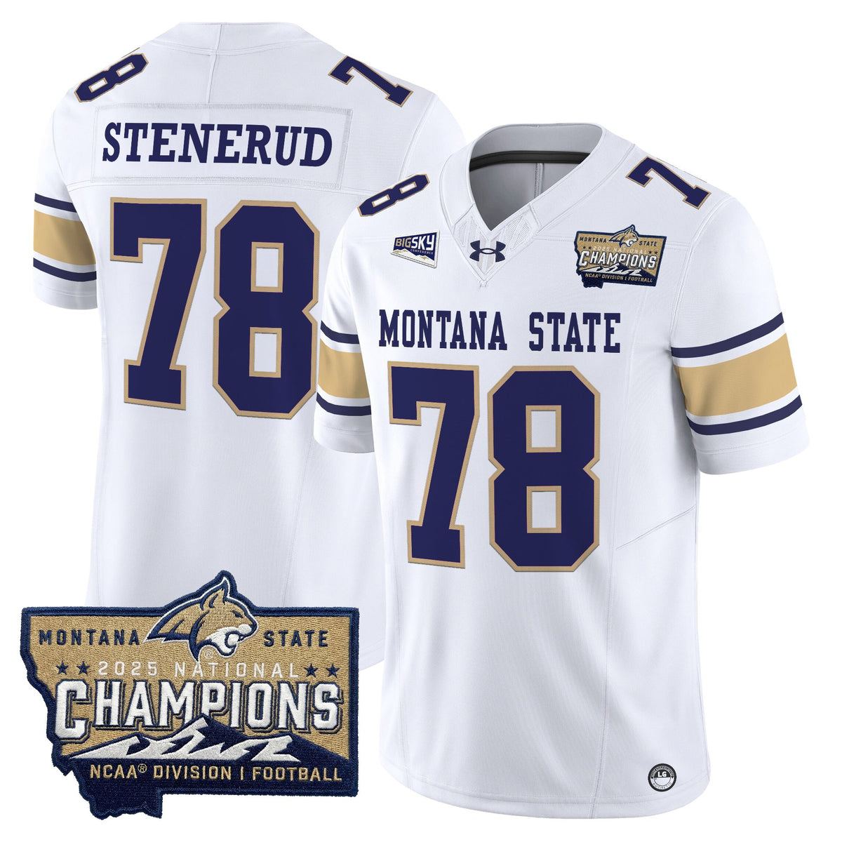 Men's Montana State Bobcats 2025 National Champions Vapor Limited Jersey - All Stitched