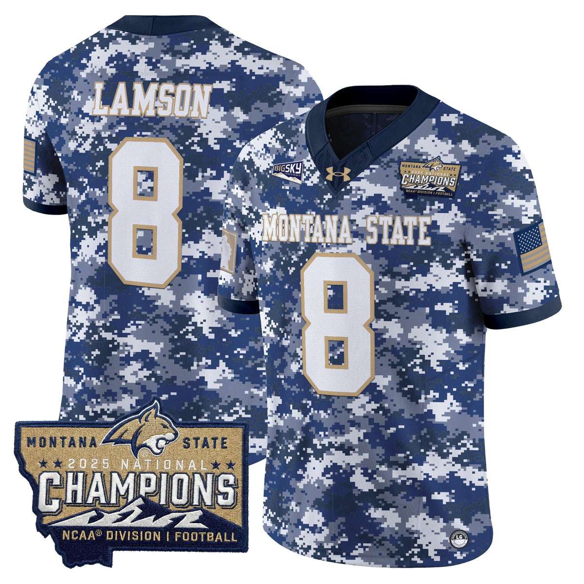 Men's Montana State Bobcats 2025 National Champions Vapor Limited Jersey - All Stitched