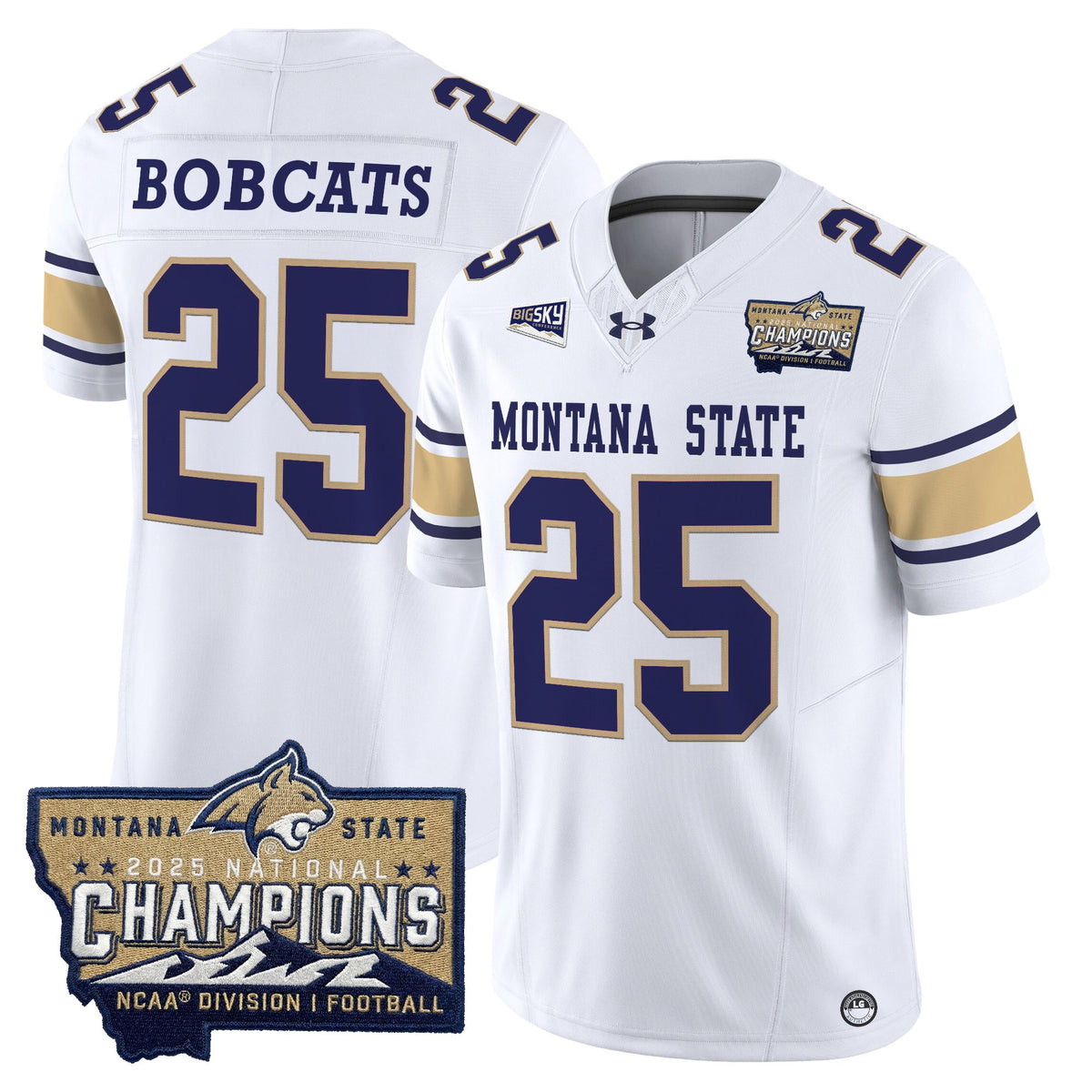 Men's Montana State Bobcats 2025 National Champions Vapor Limited Jersey - All Stitched