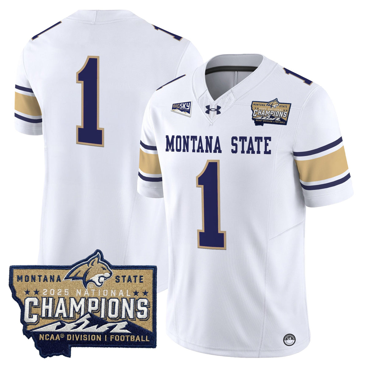 Men's Montana State Bobcats 2025 National Champions Vapor Limited Jersey - All Stitched
