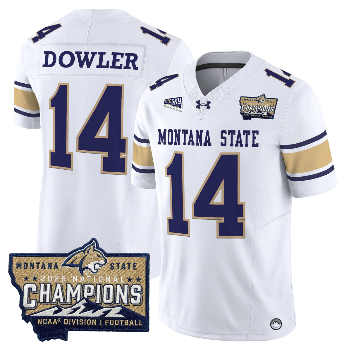Men's Montana State Bobcats 2025 National Champions Vapor Limited Jersey - All Stitched