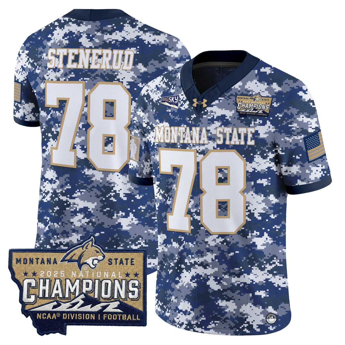 Men's Montana State Bobcats 2025 National Champions Vapor Limited Jersey - All Stitched