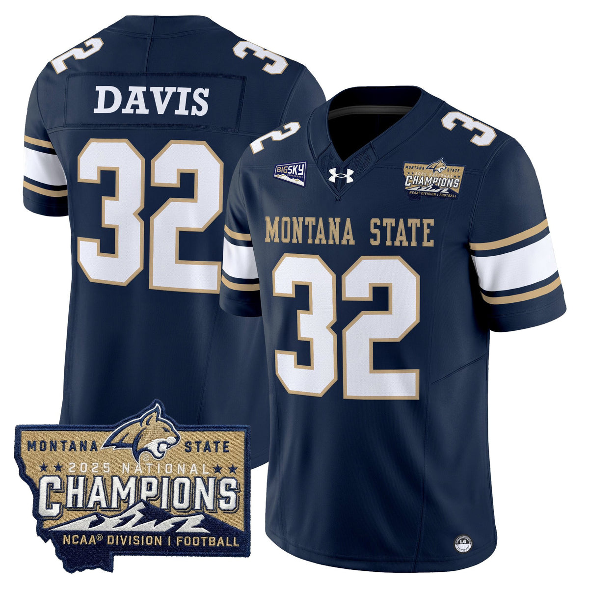 Men's Montana State Bobcats 2025 National Champions Vapor Limited Jersey - All Stitched