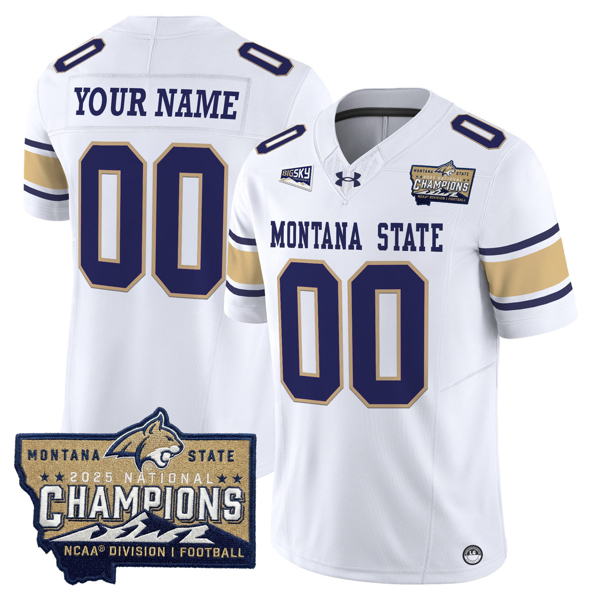 Montana State Bobcats 2025 National Champions Vapor Limited Custom Jersey - All Stitched